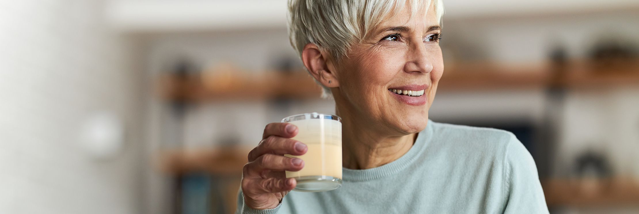 Women drinking Homemade Vanilla Nepro